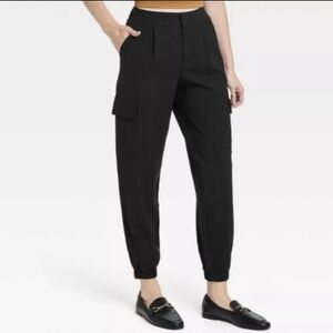 A New Day Women's High-Rise Ankle Jogger Pants Black